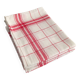 4 red mixed-race tea towels
