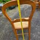 Suite de 6 chaises paillées en merisier - années 60