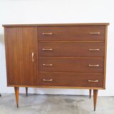 Spindle foot chest of drawers 1960