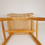 Pair of Swedish stools from the 1960s in lacquered birch, mid-century style.