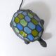 Tiffany style turtle lamp in vintage blue-green glass paste