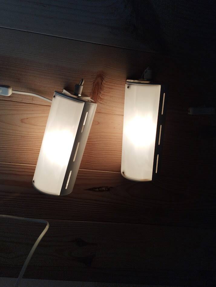 Duo d’appliques SMYG – IKEA Modèle Typ V1013 – design années 2000 – écru
