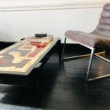 Brutalist ceramic coffee table by Dan