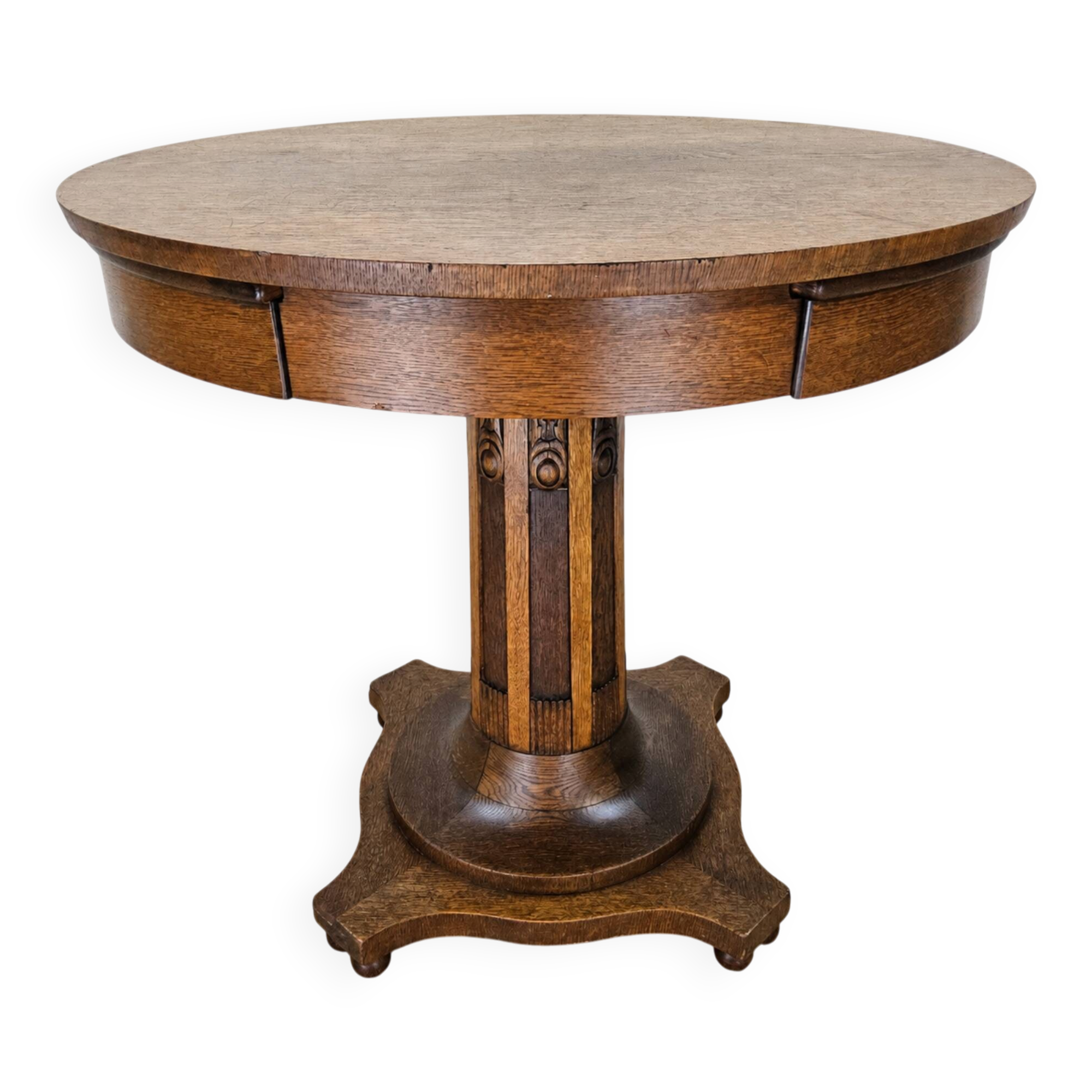Antique oak Art Deco games table / card table