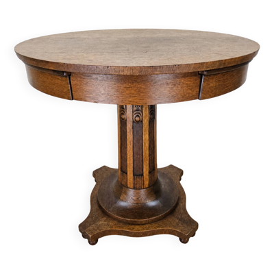Table de jeux / table de cartes Art Déco en chêne ancien