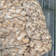 Repose-pied pouf tressé années 70