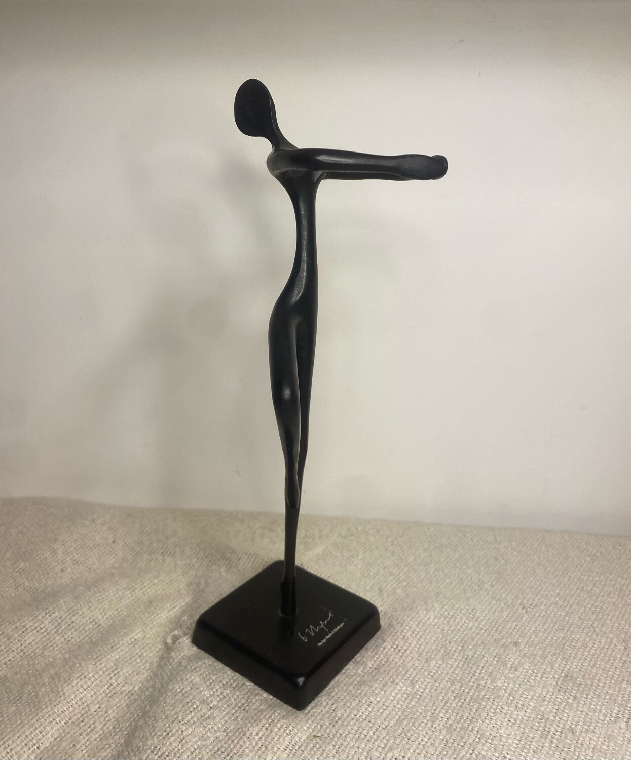 Bronze abstract ballerina statue Bodrul Khalique