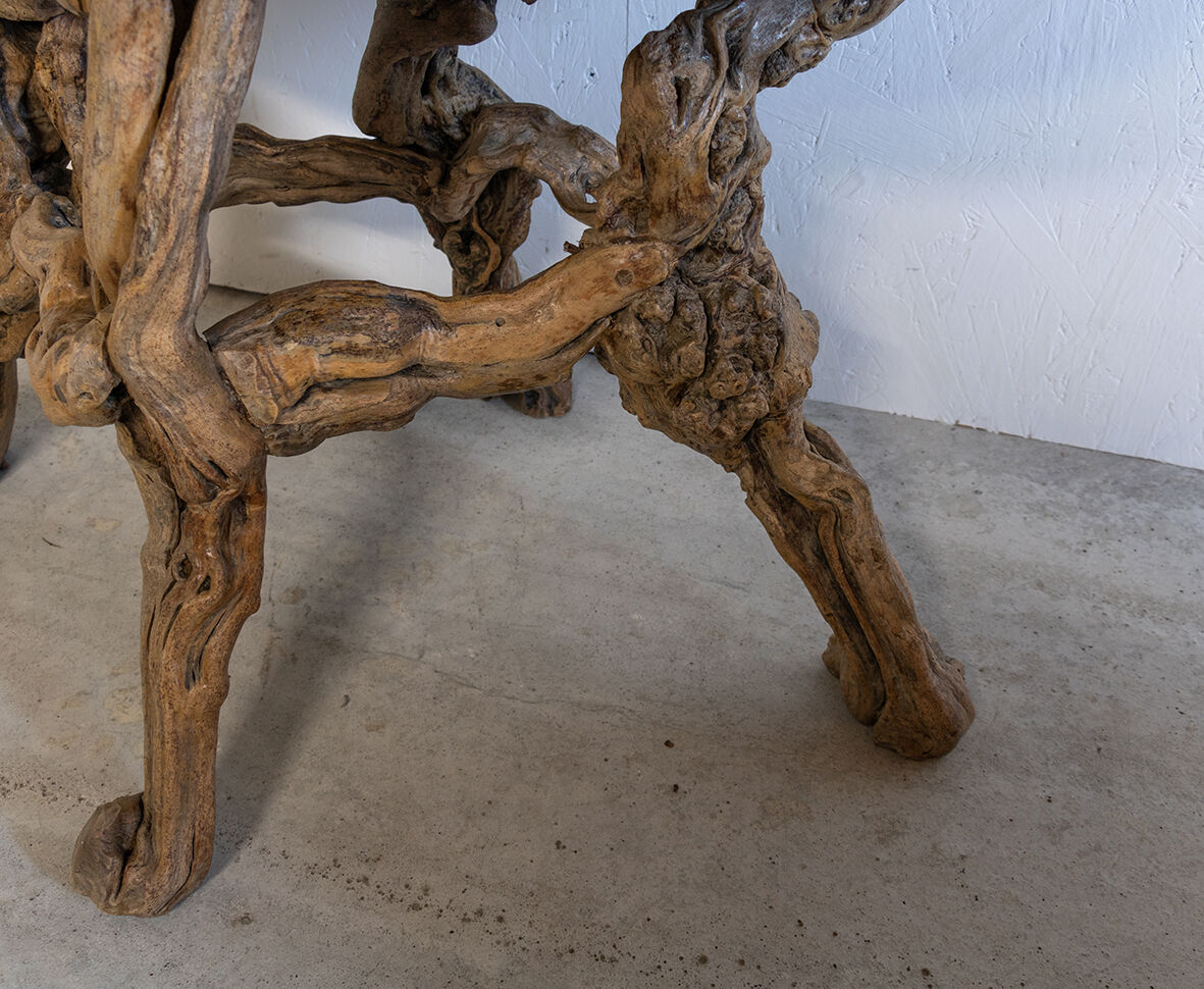 Coffee or extra table in raw wood