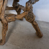 Coffee or extra table in raw wood