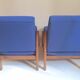 Pair of solid teak armchairs 50s