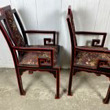 Fauteuils chinois broderie de soie