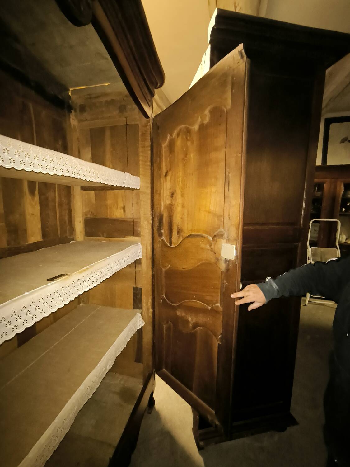 Louis XV period wardrobe in solid walnut