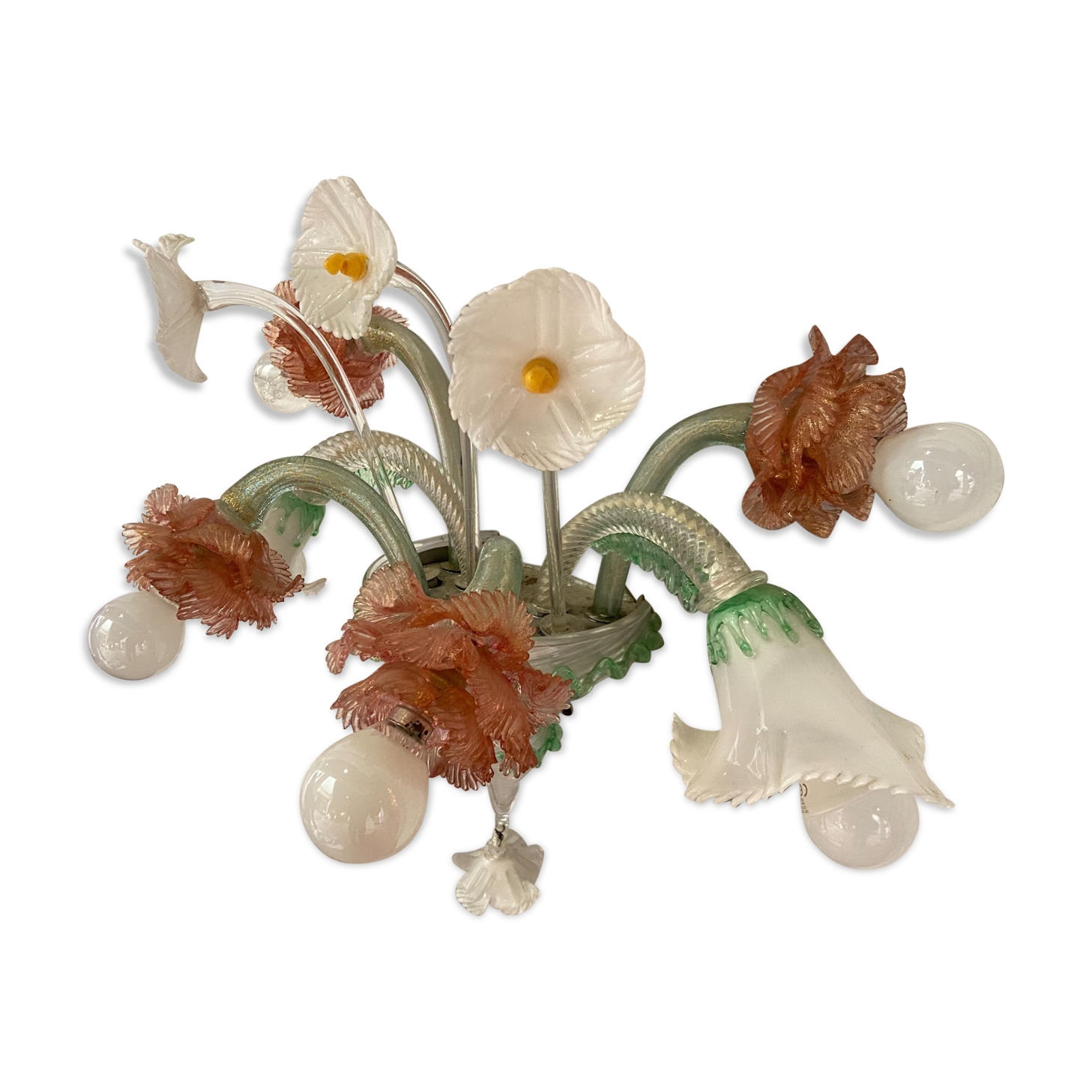 Wall lamp "Flowers" in Murano glass - 60s