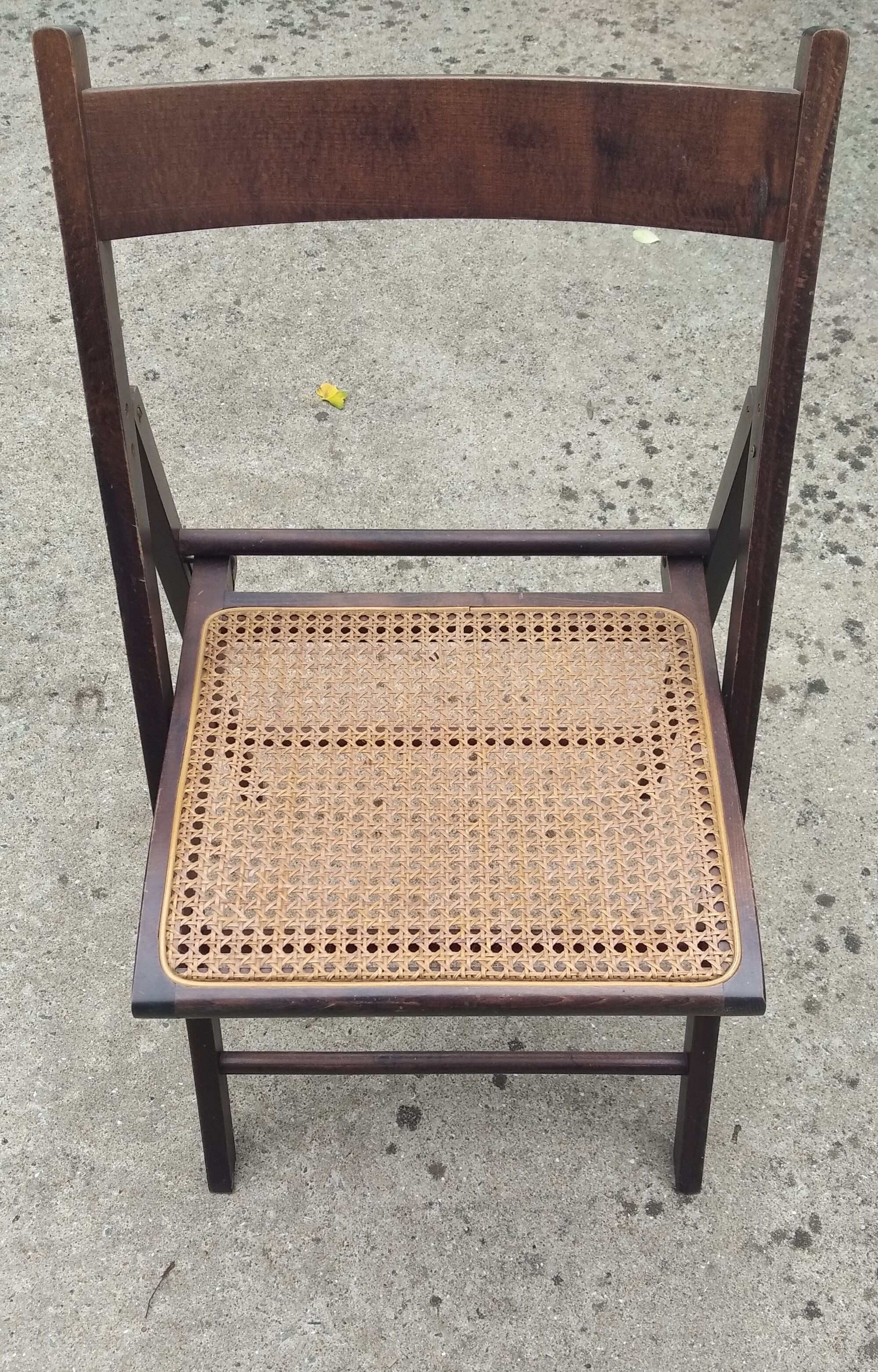 Canework wicker folding chair