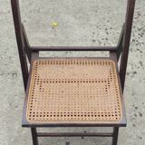 Canework wicker folding chair
