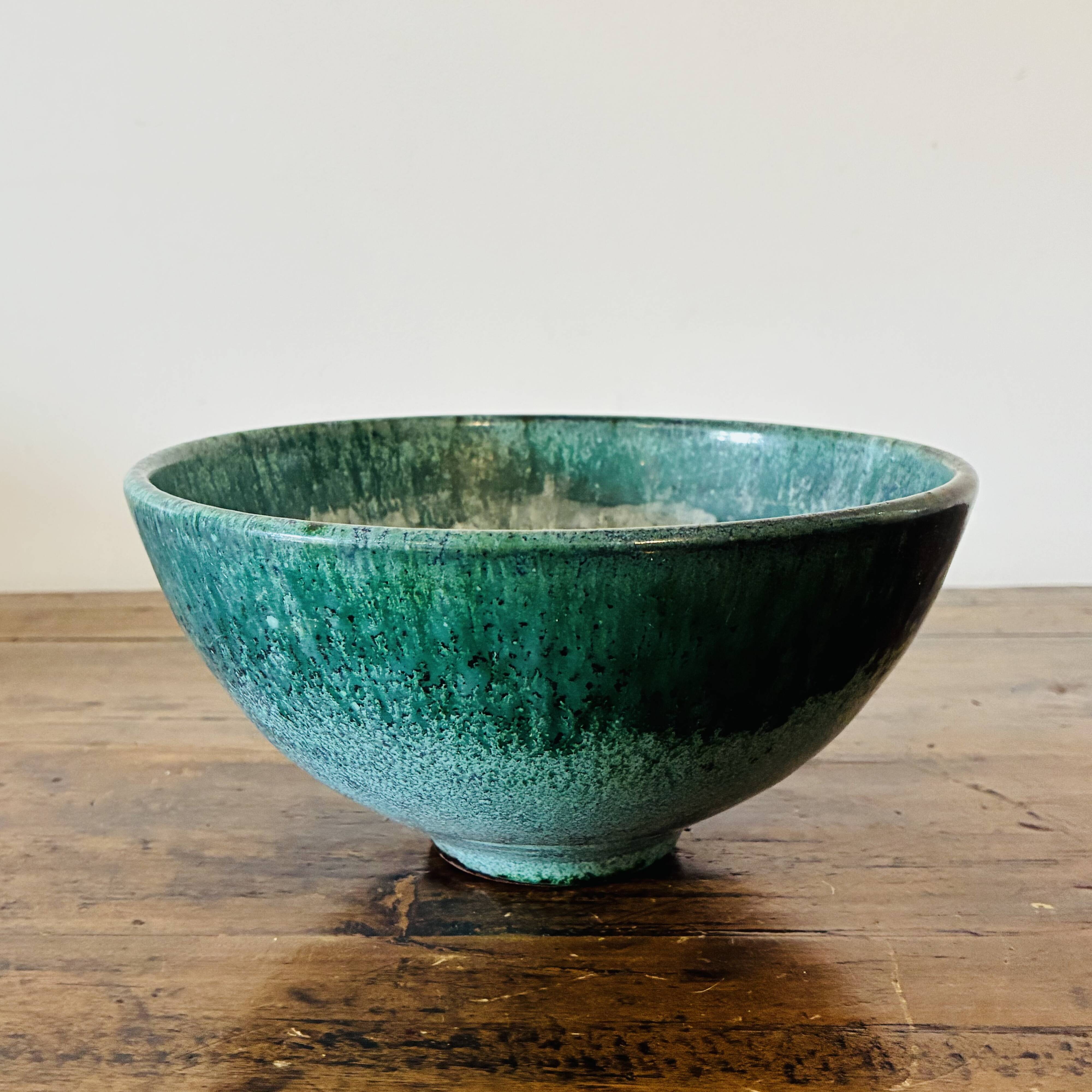 Glazed ceramic bowl – Atelier des Cyclades, Roland Zobel – Anduze
