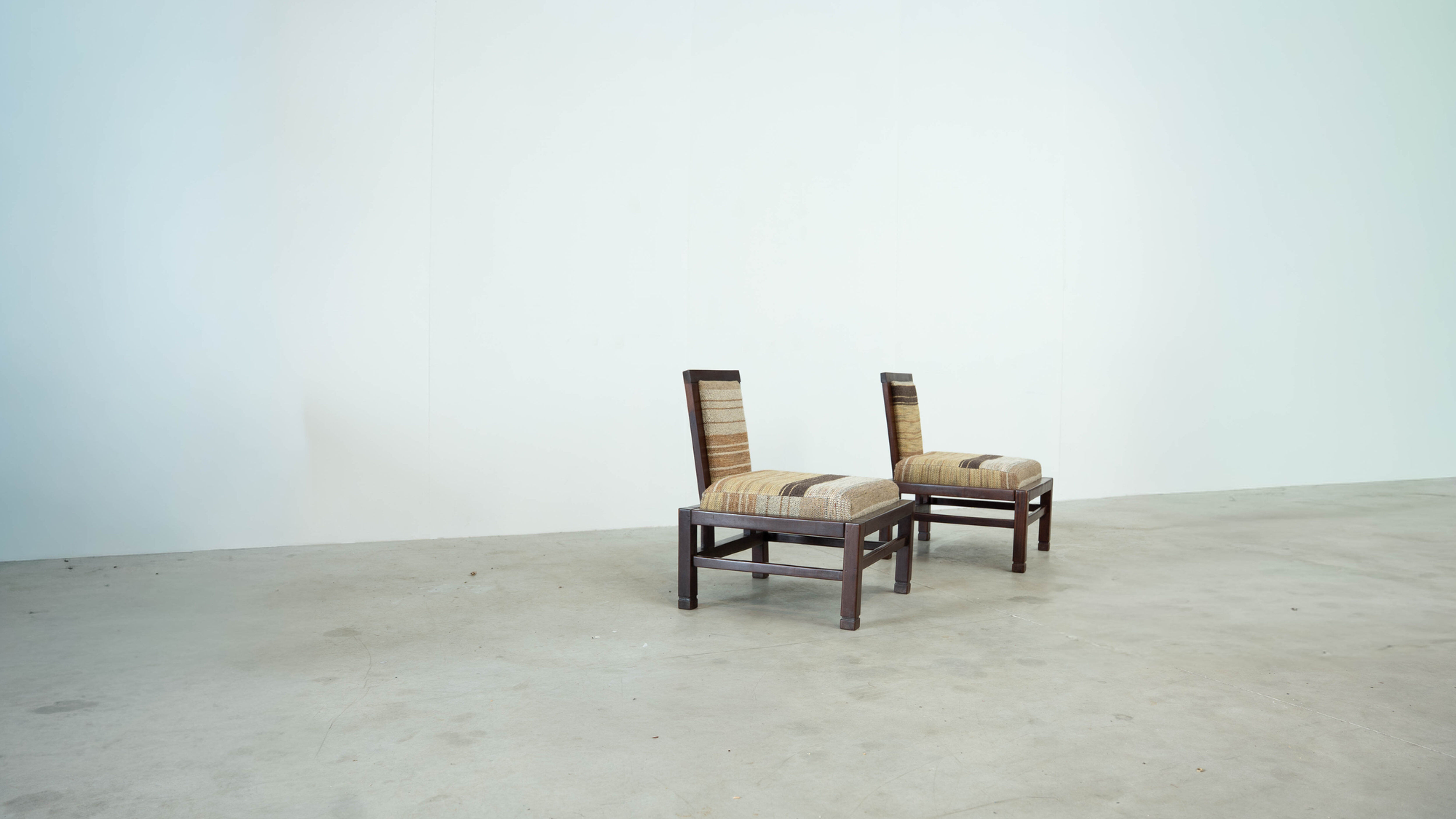 Set of two French lounge chairs