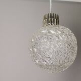 Lampe suspendue en verre cristal clair