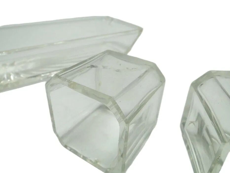 ABI Art Deco Toilet Accessory, Crystal, Czechoslovakia, 1930s