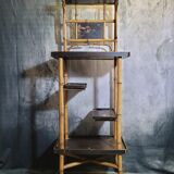 Shelf in bamboo and asian lacquer