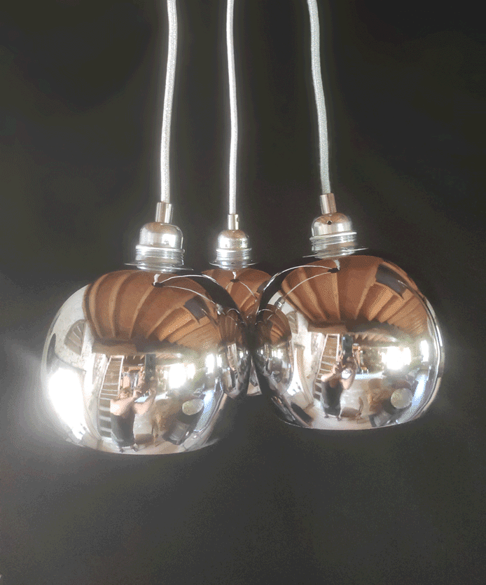 Suspension 3 chrome globes