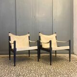 Pair of safari chairs by Erik Worts 1960