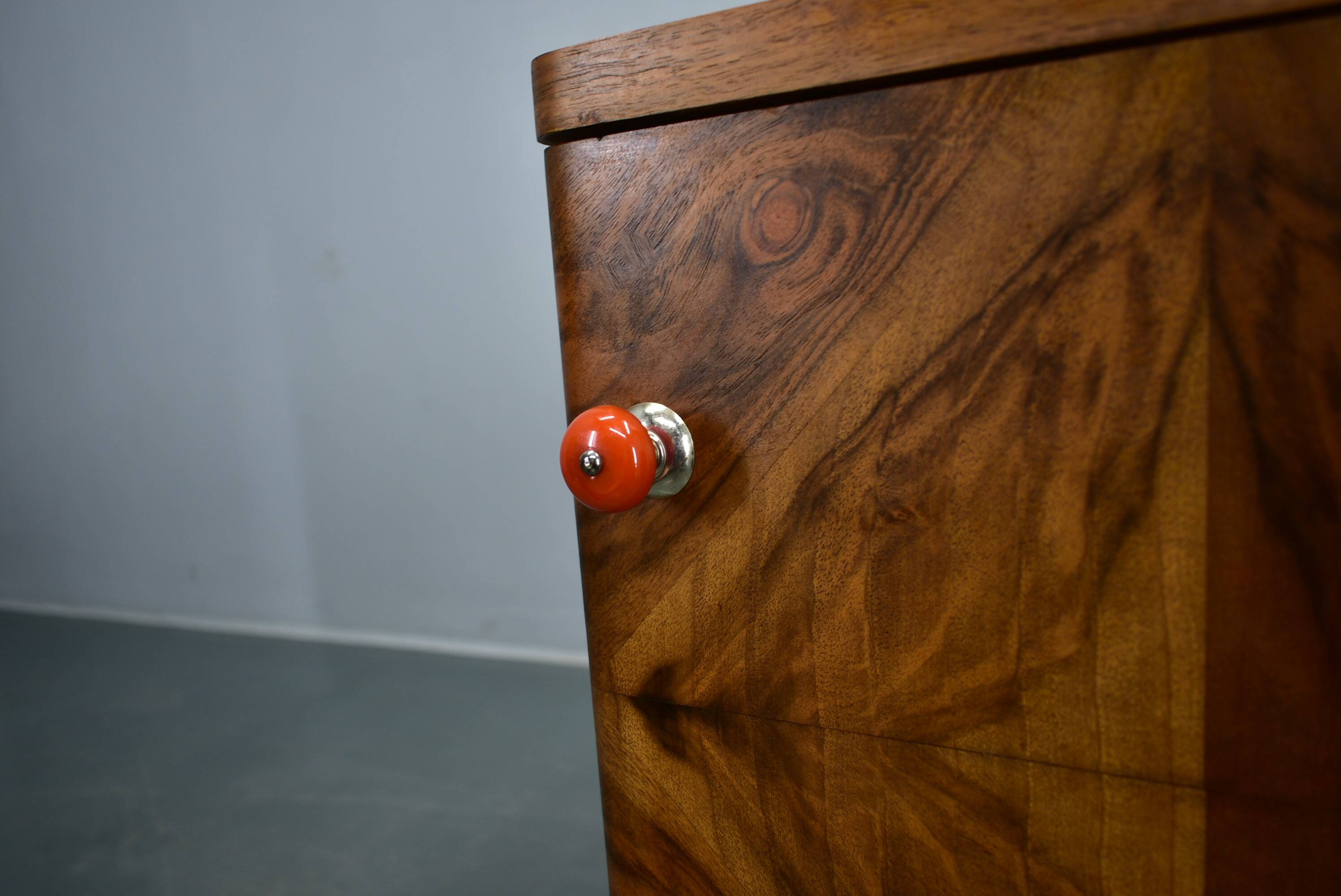 1938s pair of Art Deco bedside tables, Czechoslovakia