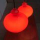 Mid-century Swedish space-age glass pendant lamp by Hans-Agne Jakobsson for Staff and Holmegaard, 1960s.