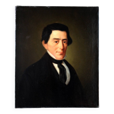 Portrait d'un élégant gentilhomme - Peinture à l'huile du XIXe siècle