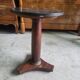 Small empire pedestal table or sellette in mahogany with marble top