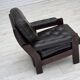 1970s, Danish armchair, brown furniture leather, oak wood.