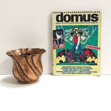 Round Embossed Copper Cachepot / Vase attr. to Egidio Casagrande, Italy