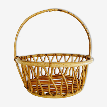 Panier vintage en rotin