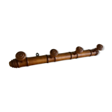 Vintage wooden patère turned