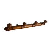 Vintage wooden patère turned