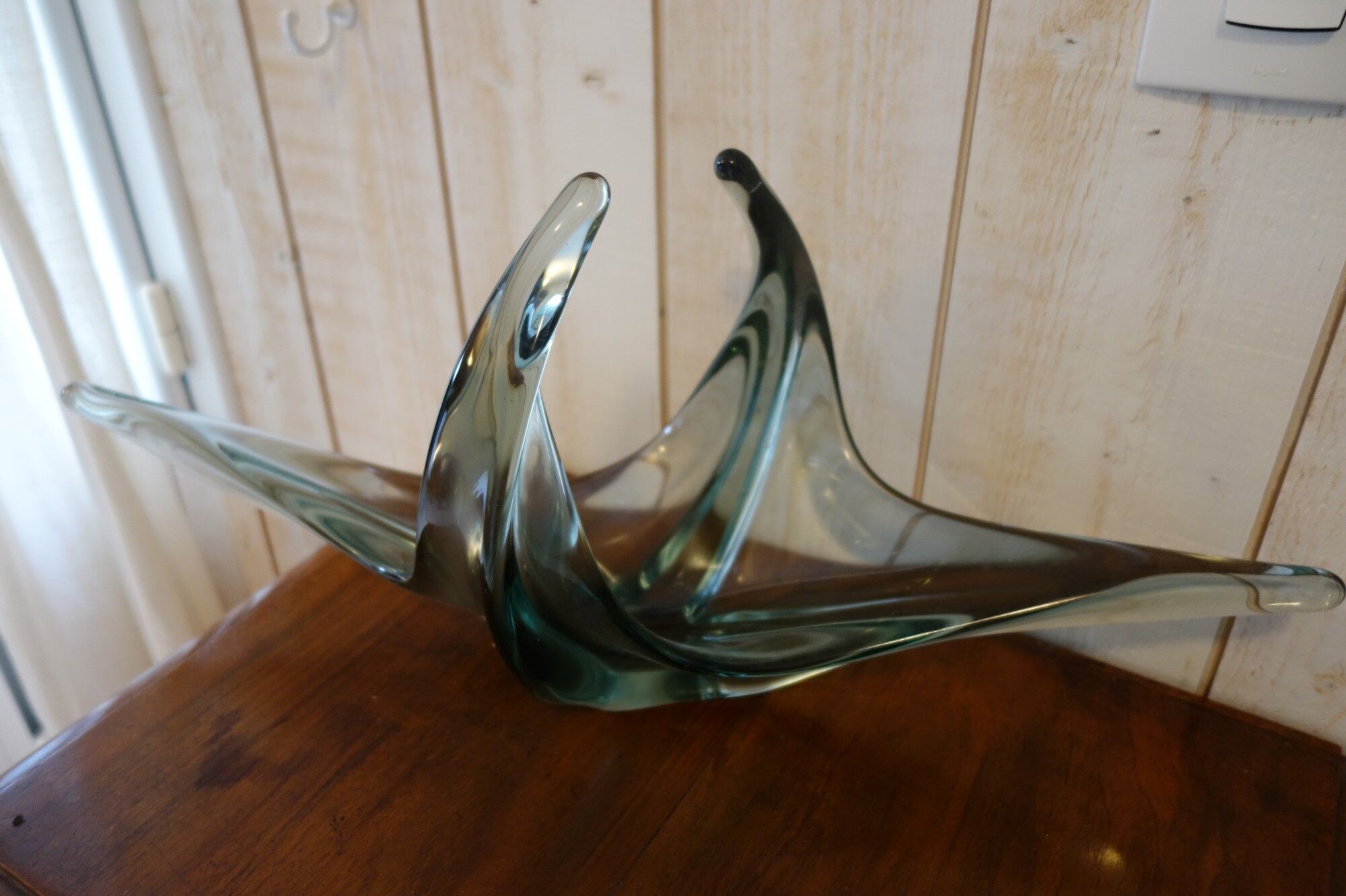 Vintage glass fruit bowl