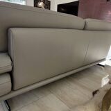 Canapé cuir pleine fleur 3 places roche bobois