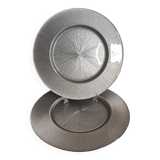 Assiettes plates argenté