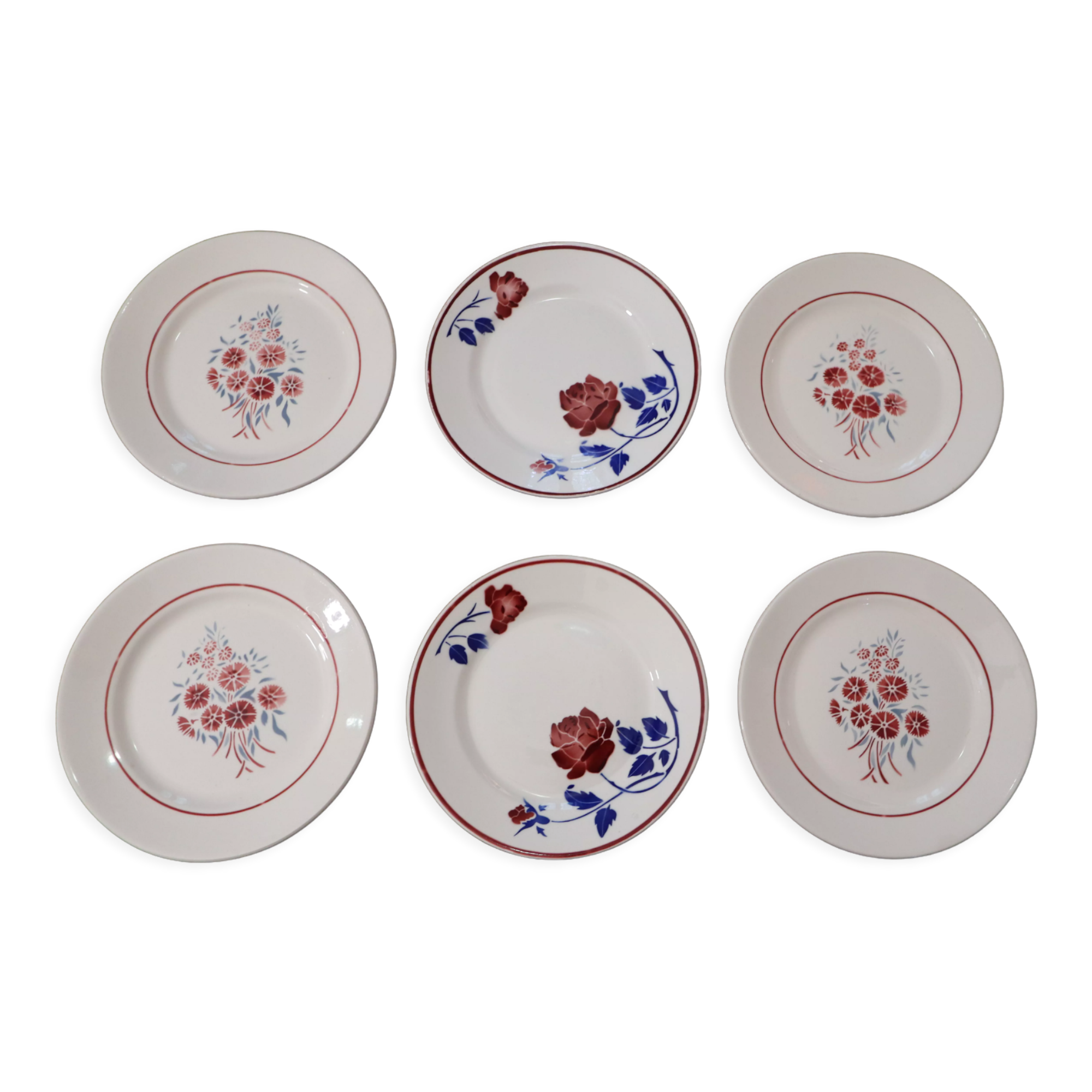 6 Badonviller dessert plates