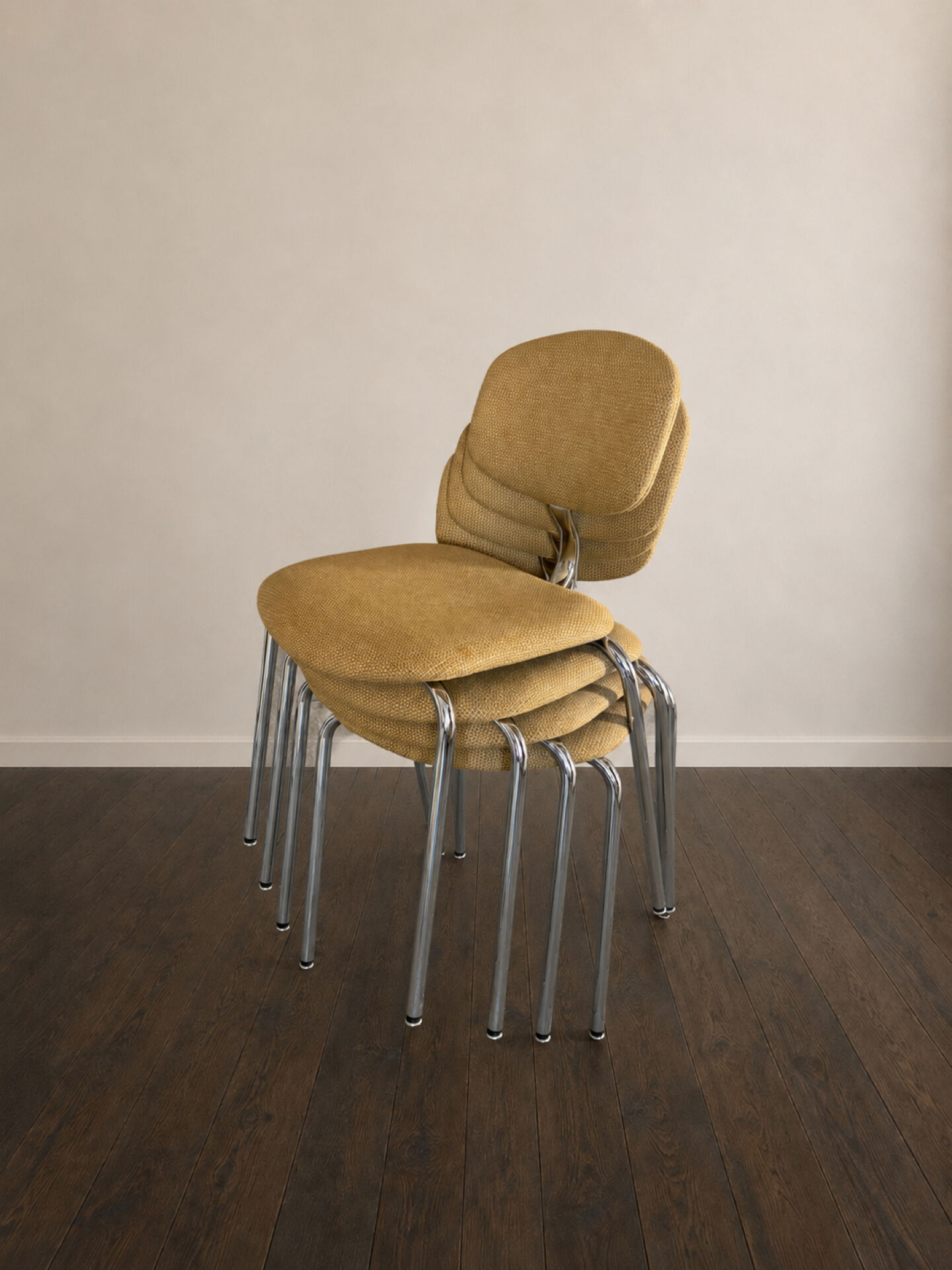 Set of 4 Steelcase Strafor 420-440 chairs by Pierre Paulin from the 1970s.