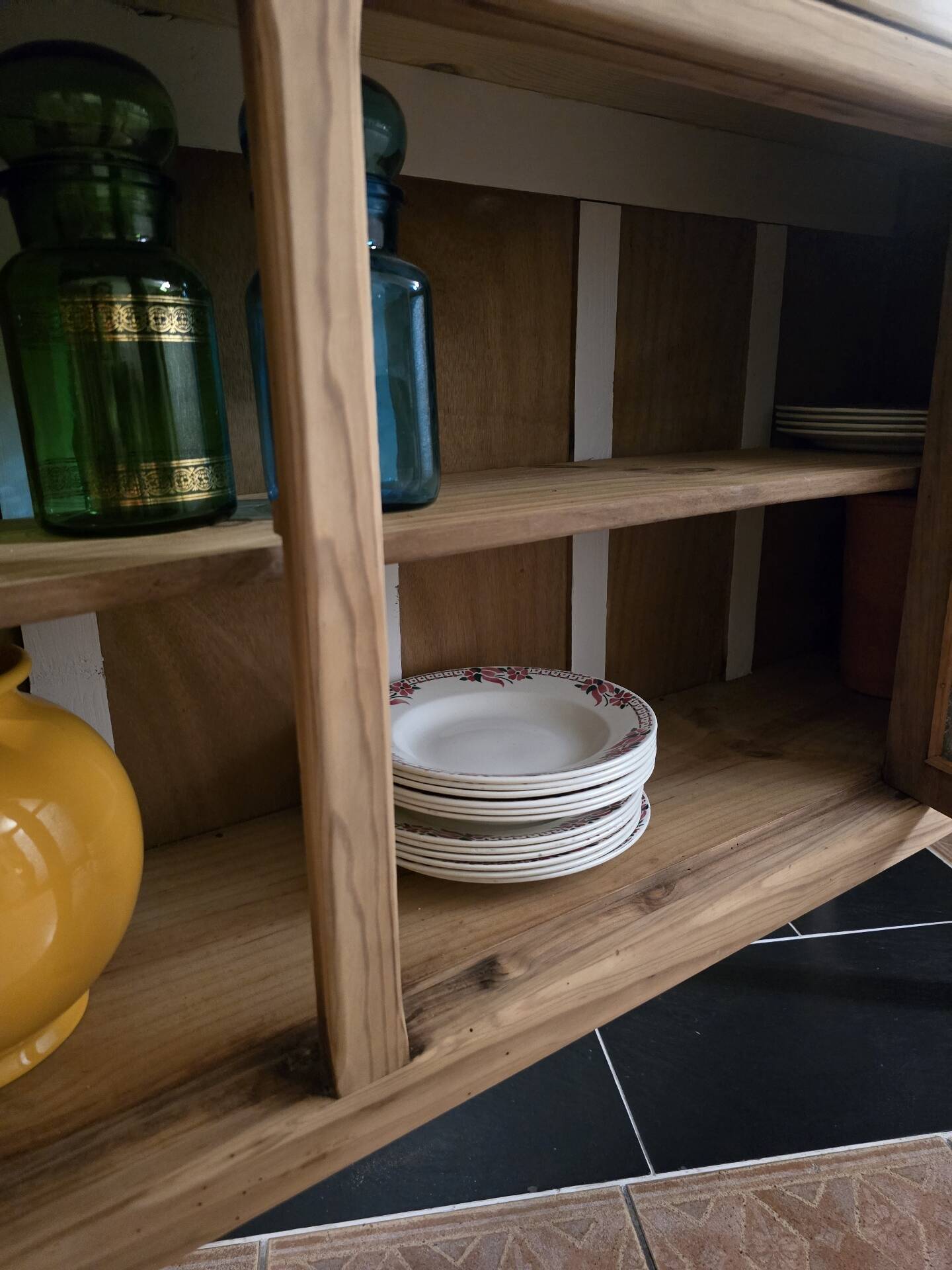 Buffet bois brut restauré pour meuble rangement d'entrée ou TV 