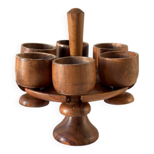 Coquetiers en bois sur - support