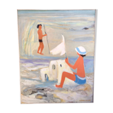 Oil on canvas " the beach "