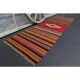 Vintage Turkish Oushak Handmade Wool Cotton Orange Runner Rug 84x262