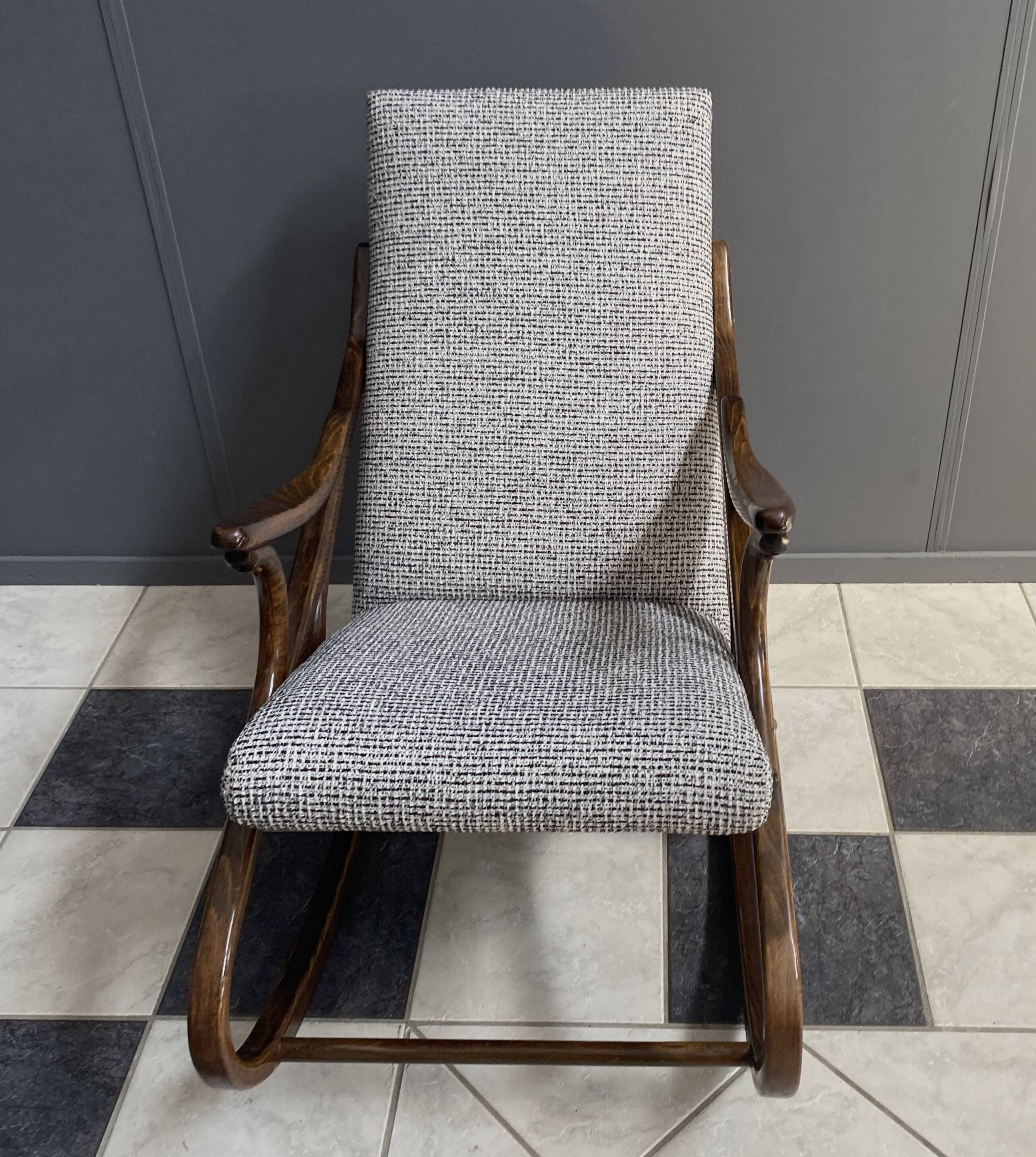 Fauteuil à bascule par TON / Thonet années 1960
