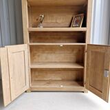 Solid oak display cabinet