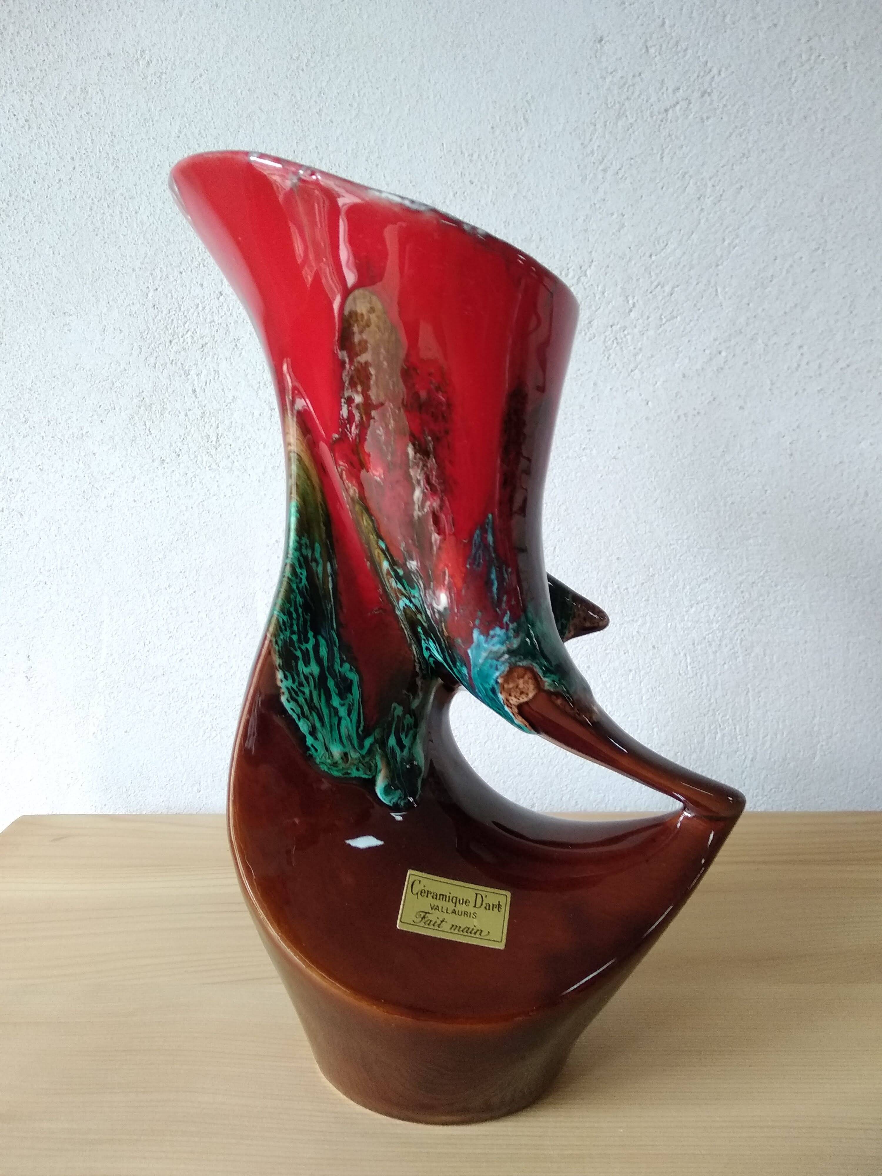 Vintage Vallauris ceramic vase