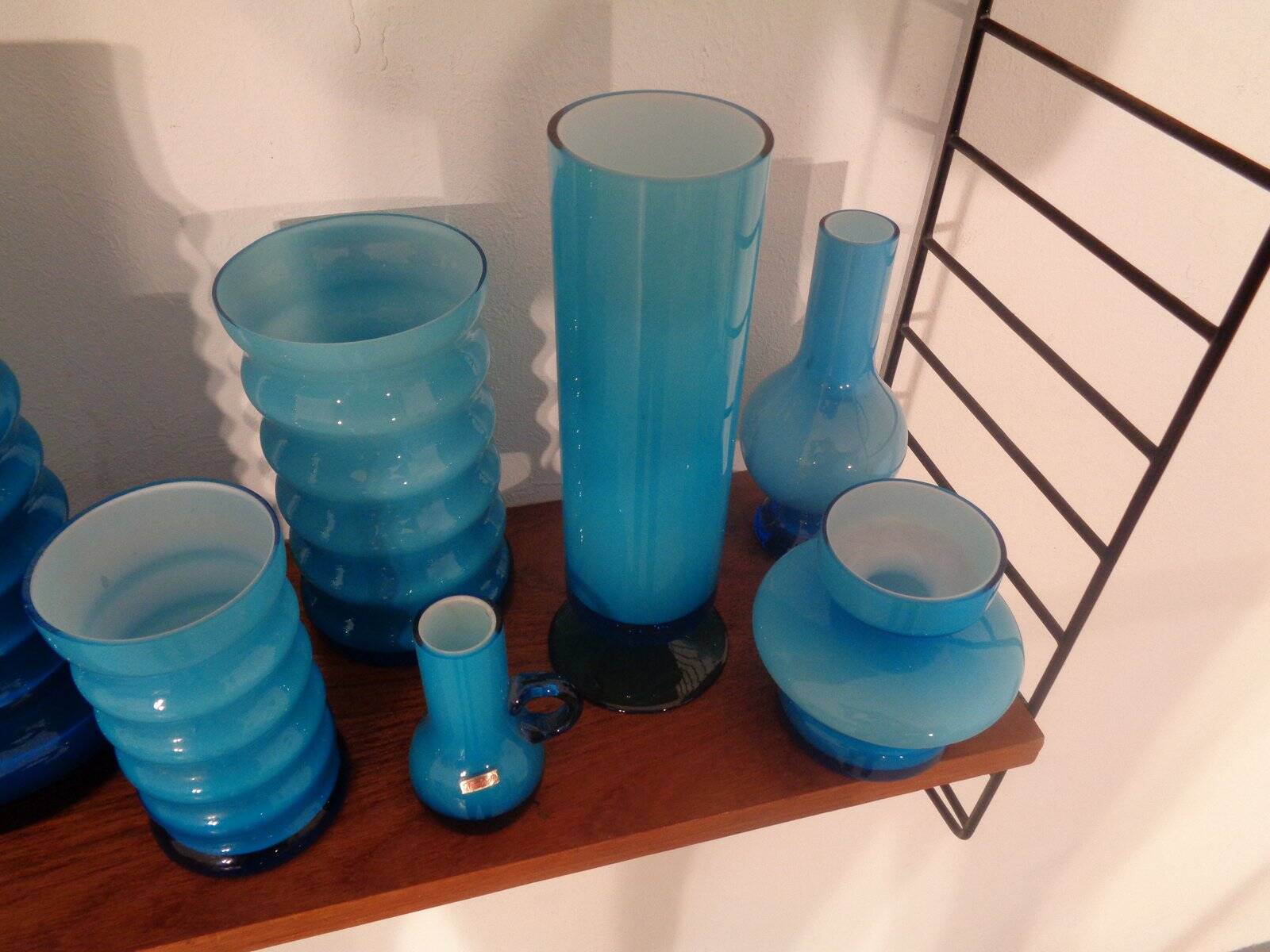 German glass vases by Karl Friedrich, 1960s, set of 11.