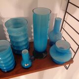 German glass vases by Karl Friedrich, 1960s, set of 11.