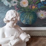 Table bouquet of flowers dahlias gladiolus